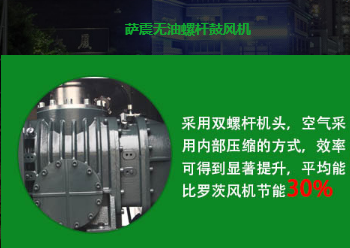 萨震节能空压机比罗茨风机节能30%